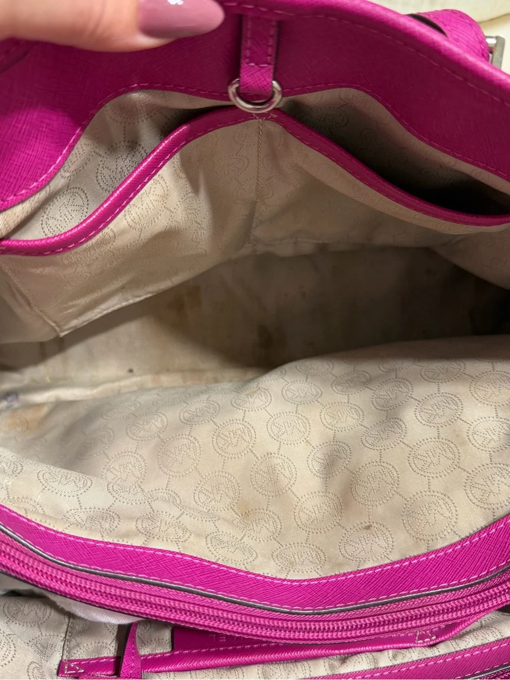 Michael Kors Fuchsia Saffiano Leather Tote